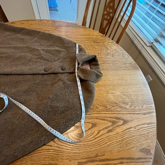 Vintage 50’s Era Lined Wool Cape Brown Women’s M - Picture 5 of 9